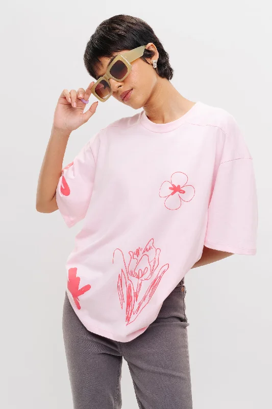 Blush Pink Floral Tees