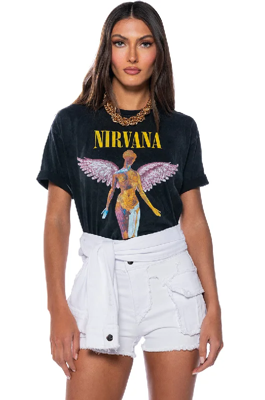 NIRVANA IN UTERO OVERSIZED BAND TEE