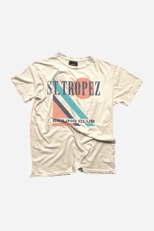 The Original Retro Brand St. Tropez Sailing Club Tee in Antique White