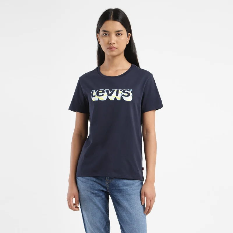 Women's Brand Logo Crew Neck T-shirt