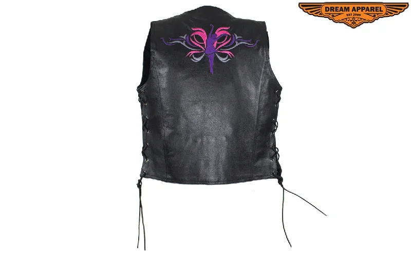 Black Gun Pocket Vest with Purple Dancer