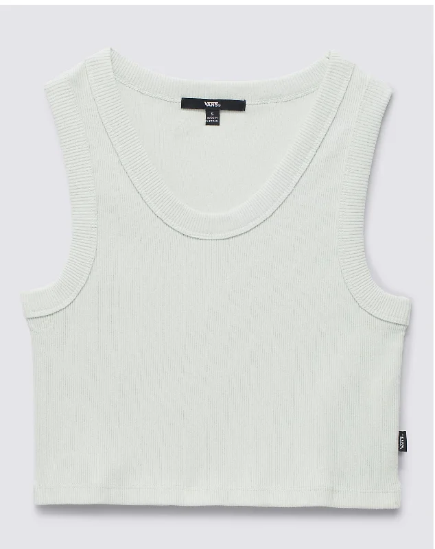 Drew Rib Tank Top- Pale Aqua