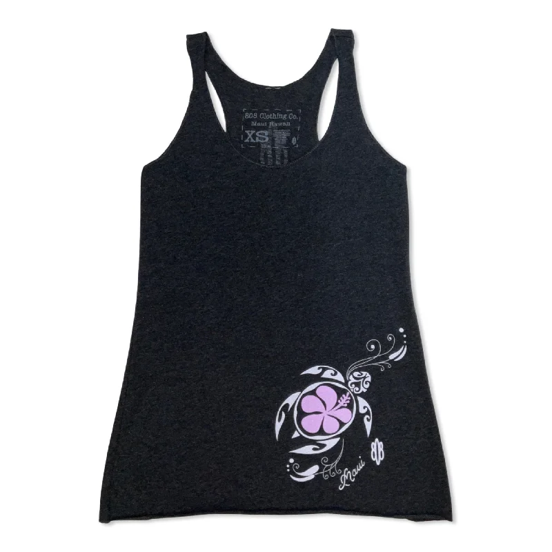 Flower Honu Ladies Tank Top