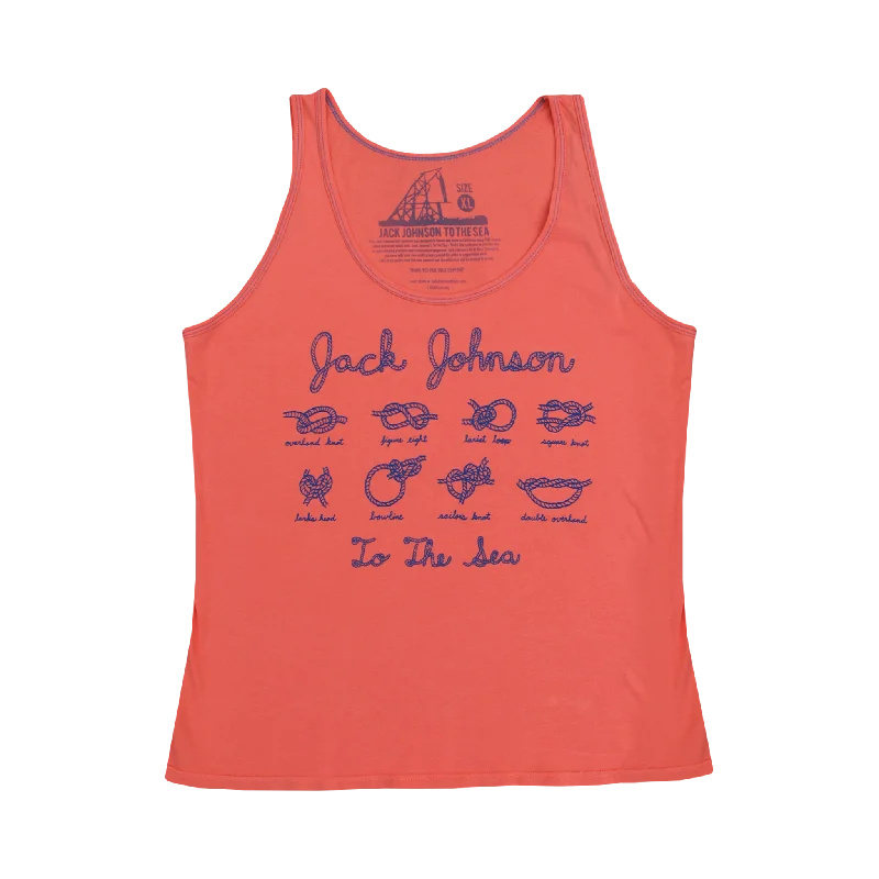 Ladies Coral To The Sea Rope Tank