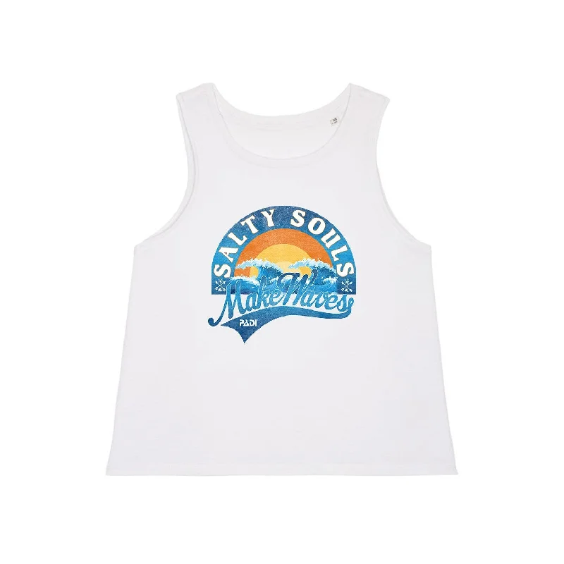 Salty Soul Women's Organic Cropped Muscle Tank