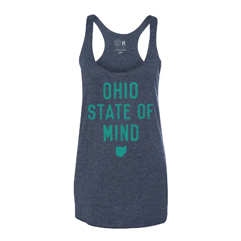 WOMEN'S OHIO STATE OF MIND RACERBACK TANK / NAVY