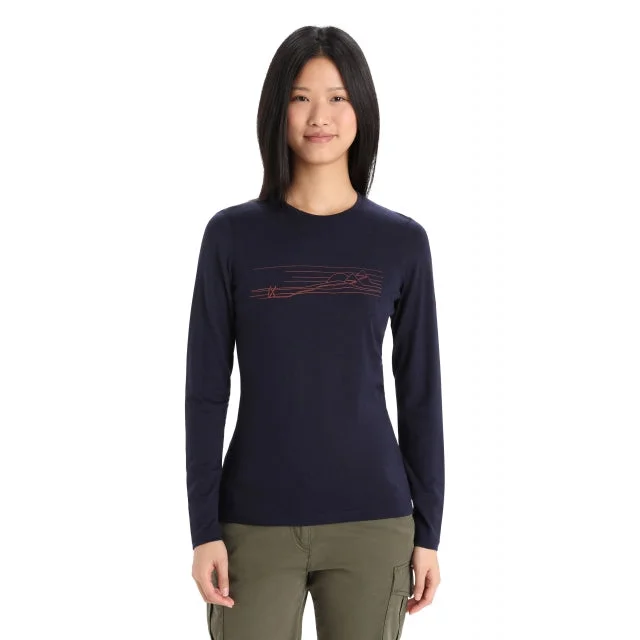 Women's 200 Oasis LS Crewe Ski Stripes