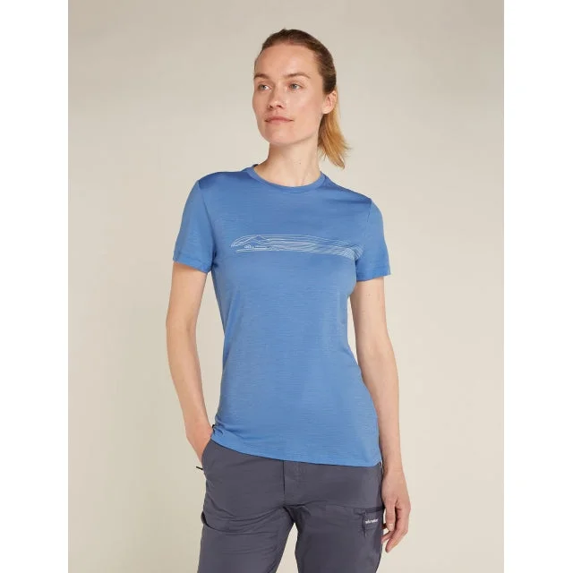 Women Merino 150 Tech Lite SS Tee Camping Lines