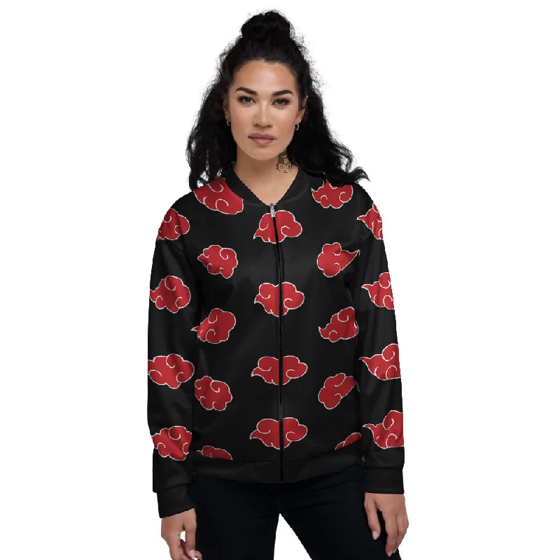 Akatsuki Print Pattern Women's Bomber Jacket