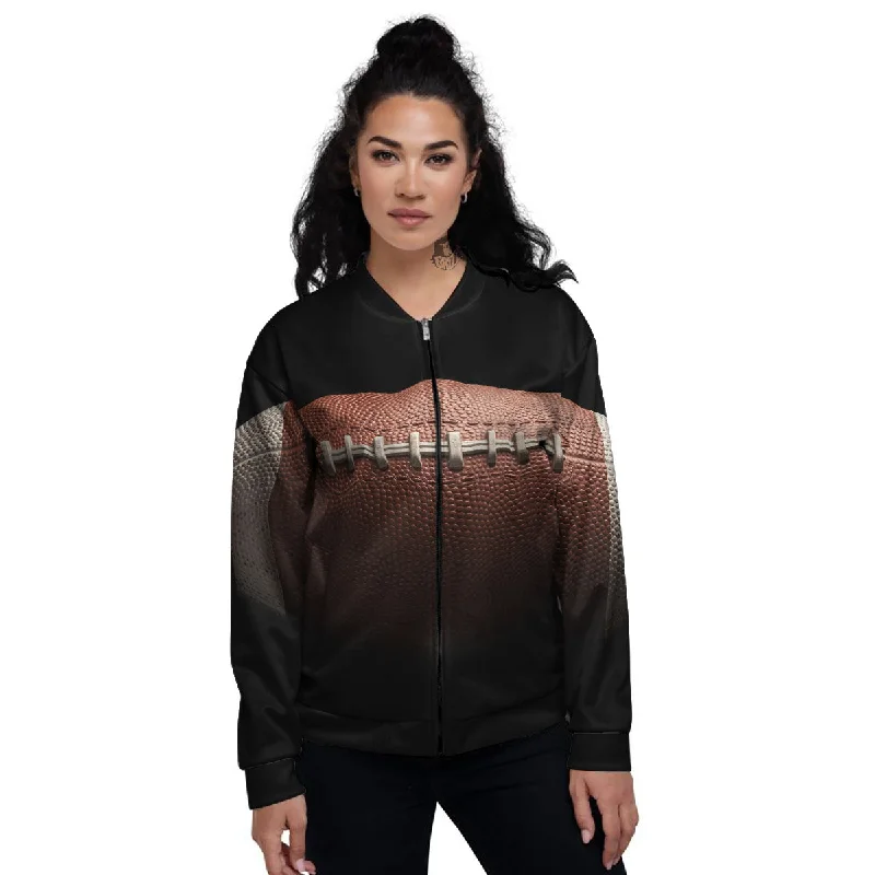 American Football Print Ball Women's Bomber Jacket