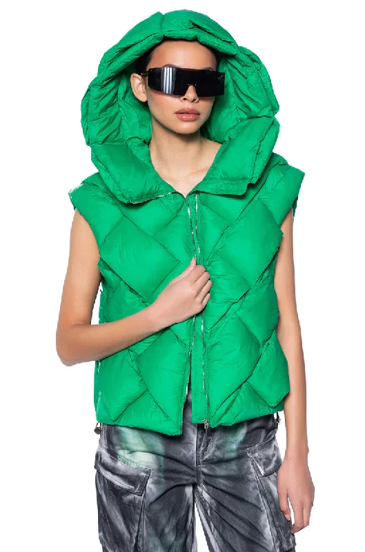 AZALEA WANG PADDINGTON WEAVE PUFFER VEST