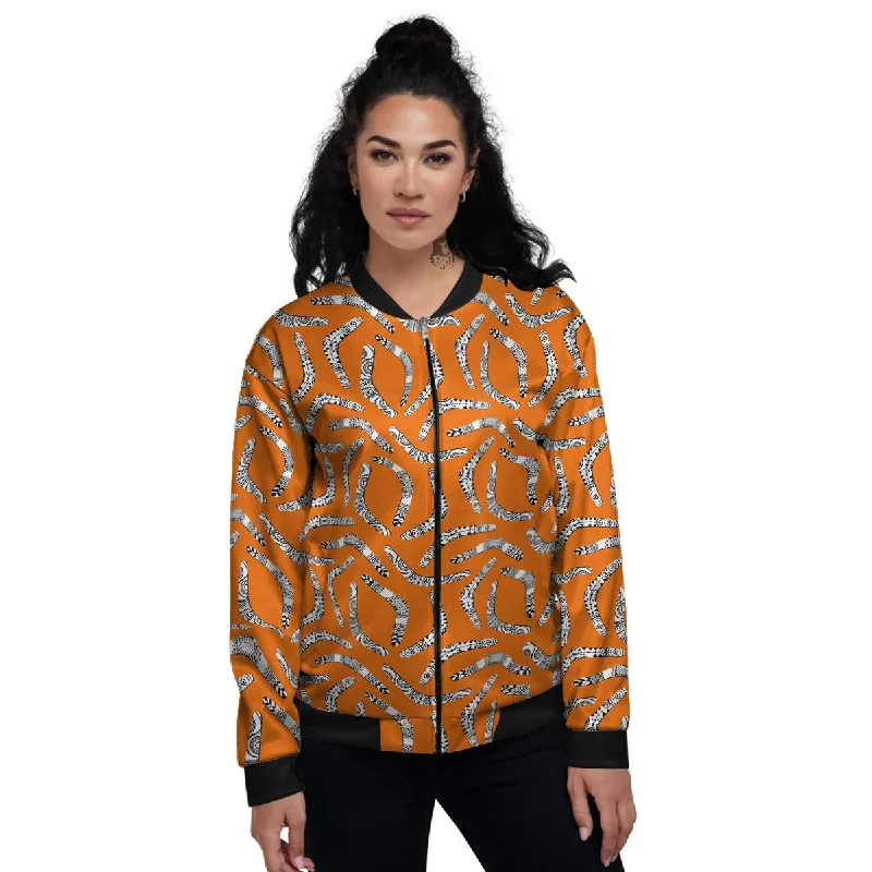 Boomerang Australian Aboriginal Print Women's Bomber Jacket