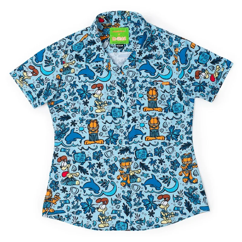 Garfield "Island Wilin'" – Women's KUNUFLEX Short Sleeve Shirt