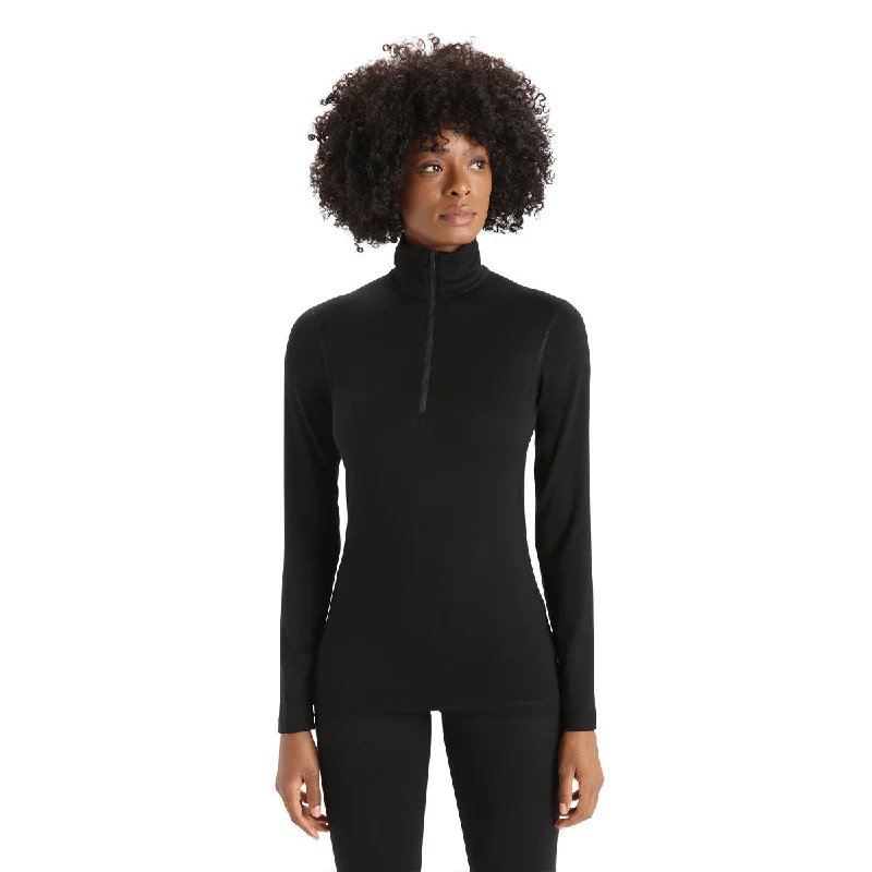 Merino 200 Oasis Long Sleeve Half Zip - Black