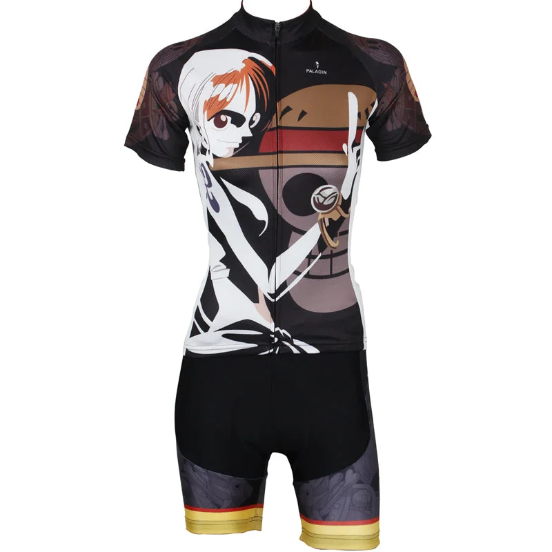 ONE PIECE Series Woman's Short-sleeve Cycling Suit Jersey Team Leisure Jacket T-shirt Pretty Summer Spring Autumn Clothes Sportswear Anime Navigator Nami