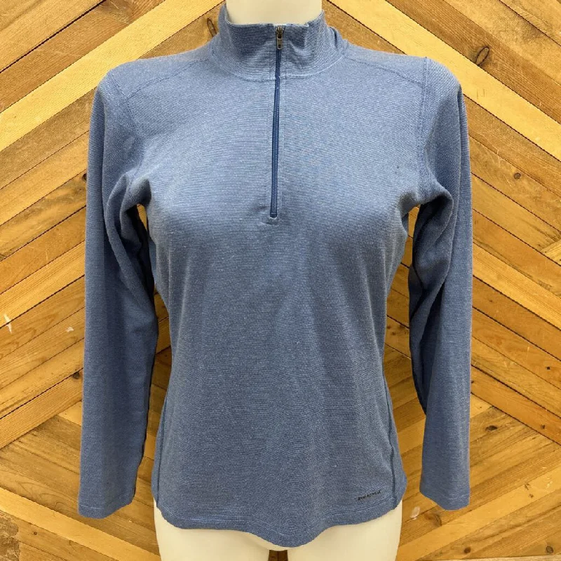 Patagonia - Women's Capilene 1/4-Zip Base Layer Top - MSRP comp $109: Blue-women-SM