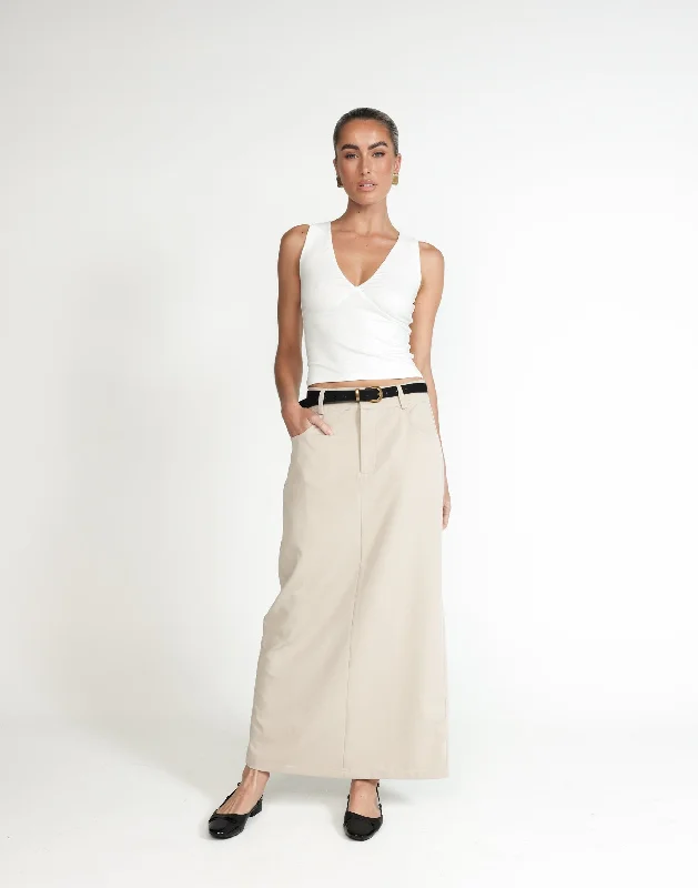 Salome Maxi Skirt (Latte)