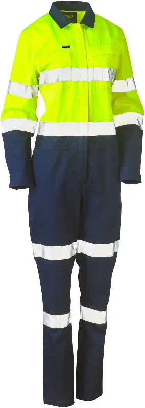 Bisley Women's Taped Hi Vis Cotton Drill Coverall (BCL6066T)