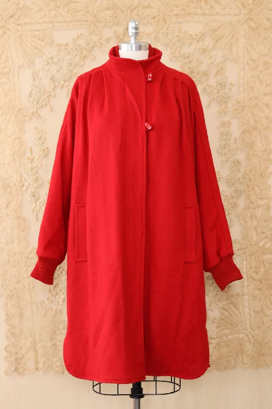 Cozy Cherry Dolman Coat S-L