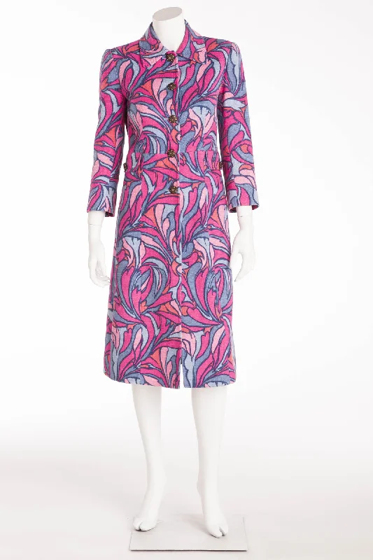 Dolce & Gabbana - 60s Pink and Blue Button Up Coat - IT 40