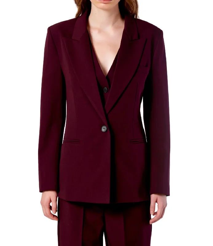 Vicolo giacca bordeaux donna