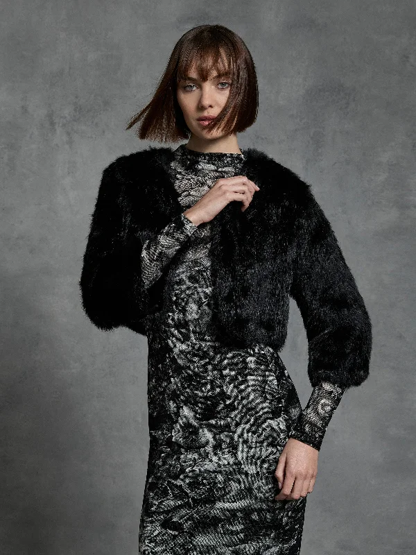 Fur Bolero - Black