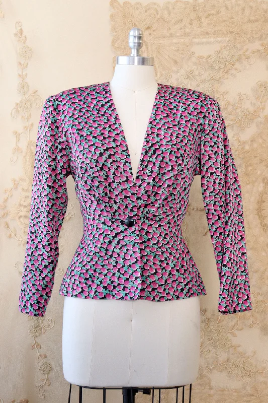 Pointillist Posy Printed Blazer S/M