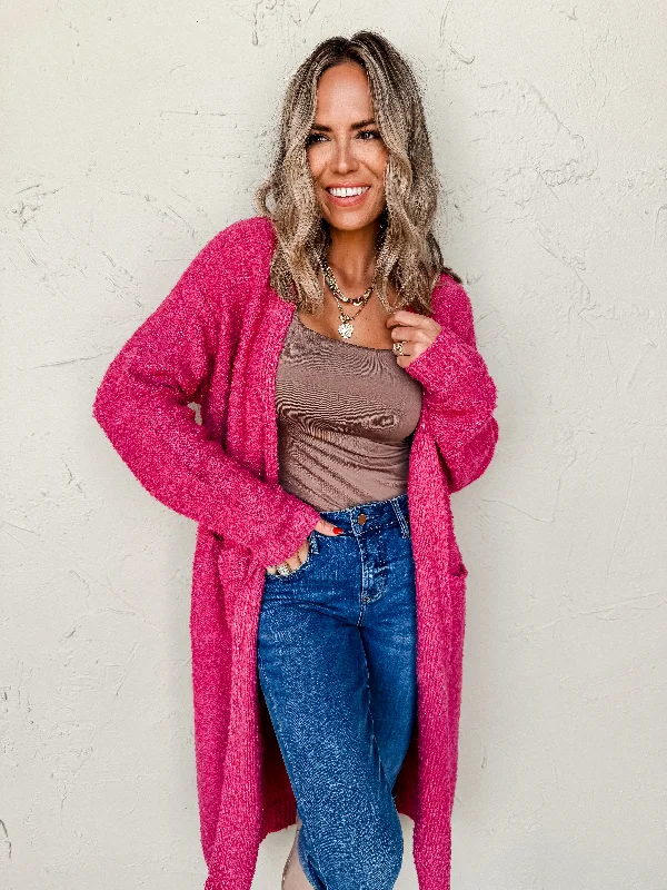 Girl On The Go Long Knit Cardigan