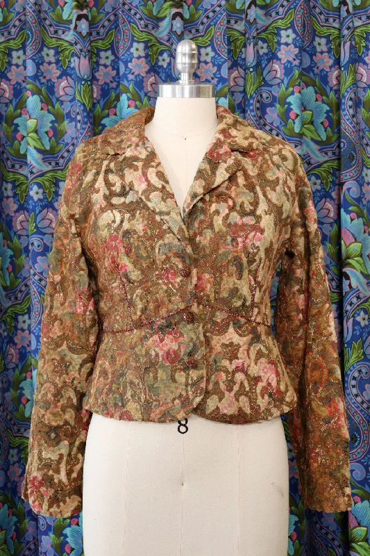 y2k Sparkly Tapestry Blazer S/M