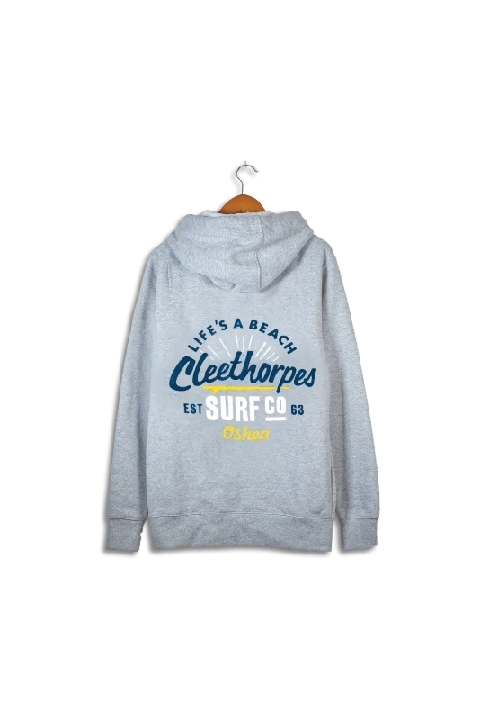 Cleethorpes Grey Overhead Hoody - Life'S A Beach