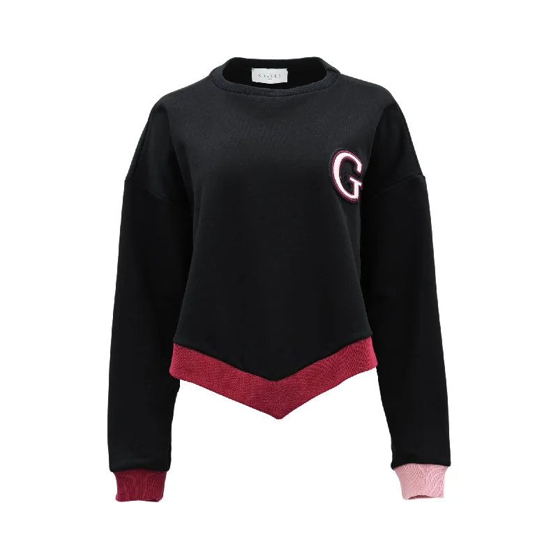 Gaelle Women's Black Fleece Sweatshirt