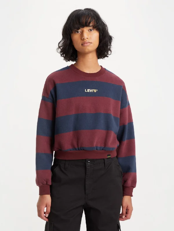 LEVIS GRAPHIC LAUNDRY CREW MINIMAL SPORT LOGO JESSIE STRIPE