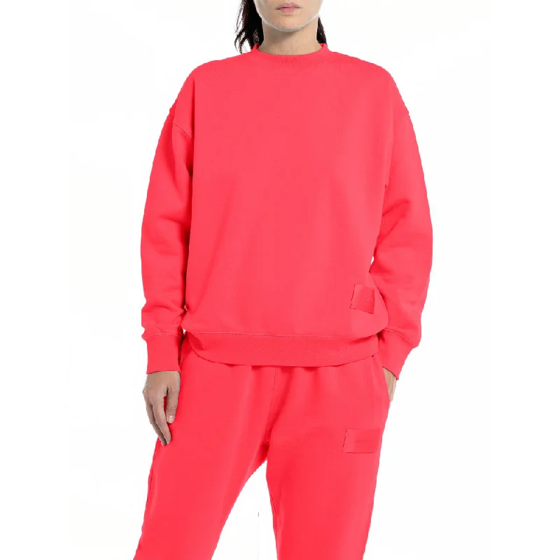 Replay Women's Sweatshirt Over-size Cotton Fleece